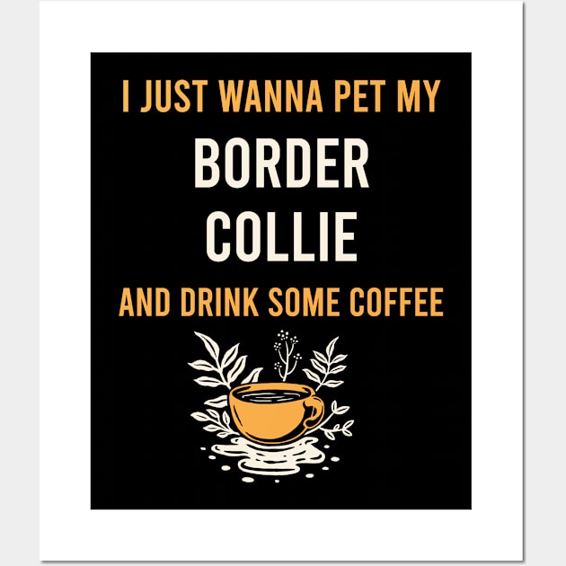 Border Collie Dog Coffee Wall Art by Hanh Tay